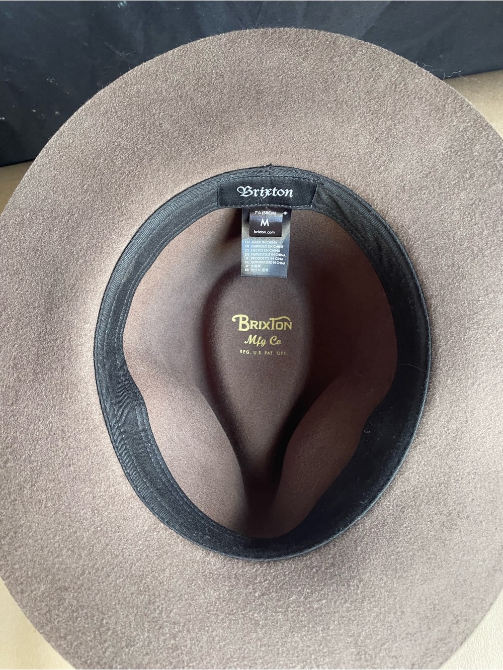 Brixton Women's Brown Felt Fedora Hat